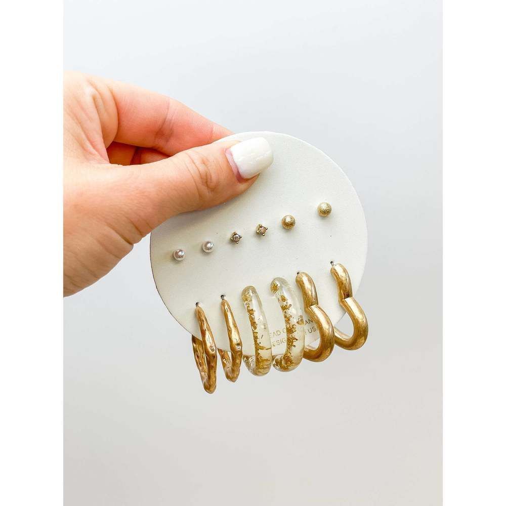 Classic Gold Earring Set of 6
